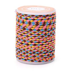 Colorido Cordón de polialgodón de 4 capas., cuerda de algodón macramé hecha a mano, para colgar en la pared de cuerdas colgador de plantas, tejido de hilo artesanal de bricolaje, colorido, 1.5 mm, aproximadamente 4.3 yardas (4 m) / rollo