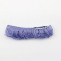 Lila Pelo corto de la peluca de la muñeca del peinado del flequillo corto de la fibra de alta temperatura, para diy girl bjd makings accesorios, lila, 1.97 pulgada (5 cm)