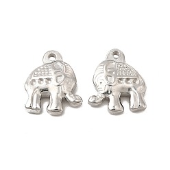 Stainless Steel Color 304 Stainless Steel Pendant Rhinestone Settings, Elephant, Stainless Steel Color, Fit for Rhinestone: 1mm, 17x14.5x4.5mm, Hole: 1.6mm