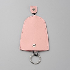 Pink Creative Pull Out Key Sleeve, Cartoon PU Leather Protective Car Key Case Keychain, Pink, 19.1cm