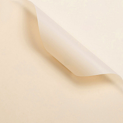 Antique White Solid Color Plastic Paper Flower Wrapping Paper, Waterproof Florist Bouquet Paper, DIY Crafts, Antique White, 550~580x550~580x0.05mm, 20 sheet/bag
