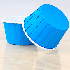 Dodger Blue Cupcake Paper Baking Cups, Greaseproof Muffin Liners Holders Baking Wrappers, Dodger Blue, 68x39mm, about 50pcs/set