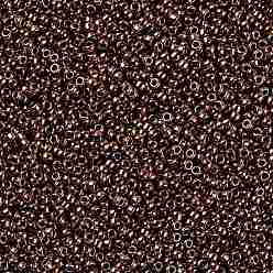 (222) Dark Bronze Cuentas de semillas redondas toho, granos de la semilla japonés, (222) bronce oscuro, 15/0, 1.5 mm, agujero: 0.7 mm, Sobre 15000 unidades / 50 g