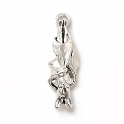Античное Серебро Сплавочные подвески тибетского стиля, очарование летучей мыши, античное серебро, 30x9x7 мм, отверстие : 1.6 мм