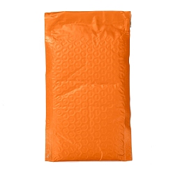 Orange Foncé Sacs d'emballage en film mat, courrier à bulles, enveloppes matelassées, rectangle, orange foncé, 22.2x12.4x0.2 cm