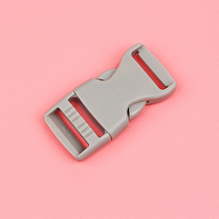 Gris Foncé Boucle à dégagement latéral profilée et réglable en plastique, gris foncé, 32mm