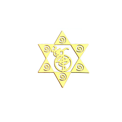 Estrella Pegatinas decorativas autoadhesivas de latón, calcomanías de metal bañadas en oro, para manualidades de resina epoxi, estrella, 30 mm