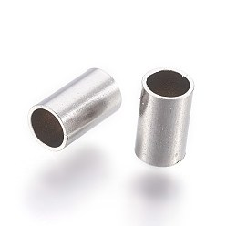 Stainless Steel Color 304 Stainless Steel Tube Beads, Tube, Stainless Steel Color, 5x3mm, Hole: 2.5mm