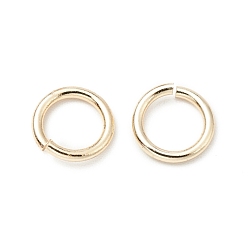 Real 14K Gold Plated Brass Jump Rings, Open Jump Rings, Long-Lasting Plated, Cadmium Free & Lead Free, Round Ring, Real 14K Gold Plated, 7x1mm, 18 Gauge, Inner Diameter: 5mm