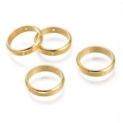 Золотой 201 рамы из нержавеющей стали, кольцо, золотые, 14x3 мм, 12 мм внутренним диаметром, отверстие : 1 мм