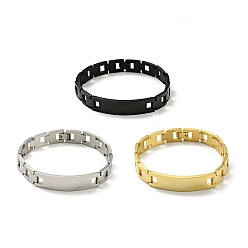 Couleur Mélangete 304 bracelet chaînes à maillons solides empilables en acier inoxydable, bracelet de montre pour hommes, couleur mixte, 8-7/8 pouce (22.5 cm)