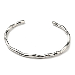 Stainless Steel Color 304 Stainless Steel Cuff Bangles, Stainless Steel Color, Inner Diameter: 2x2-1/4 inch(5x5.8cm)