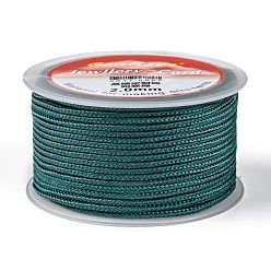 Teal Braided Nylon Threads, Dyed, Teal, 2.5mm, about 10.93 yards(10m)/roll