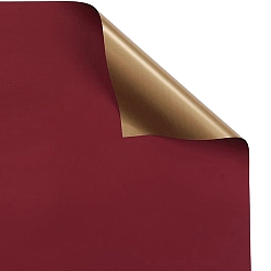 Темно-Красный 20 листы водонепроницаемой подарочной упаковочной бумаги, квадратный, сложенный букет цветов украшение оберточной бумаги, темно-красный, 560x550 мм