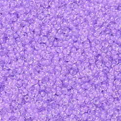 (RR222) Orchid Lined Crystal MIYUKI Round Rocailles Beads, Japanese Seed Beads, (RR222) Orchid Lined Crystal, 11/0, 2x1.3mm, Hole: 0.8mm, about 1100pcs/bottle, 10g/bottle