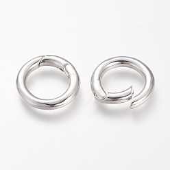 Платинированный Латунные пружинные кольца, пончик, без никеля , Реальная платина, 6 датчик, 23x4 мм, внутренний диаметр: 15 мм