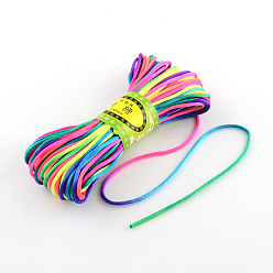 Coloré Cordes en fibre acrylique, colorées, 2mm, environ 21.87 yards (20m)/paquet , 6 paquets/sac