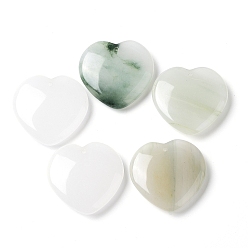 Other Quartz Natural Quartz Pendants, Heart Charms, 31.5x33x7.7mm, Hole: 1.6mm