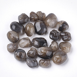 Коричневый Акриловые бусины, Стиль имитация драгоценных камней, самородки, кофе, 10~18x9~13x7~11 мм, отверстие : 1.5 мм