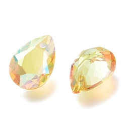 Sol Colgantes de diamantes de imitación de cristal, facetados, lágrima, sol, 16x11x7 mm, agujero: 1.5 mm