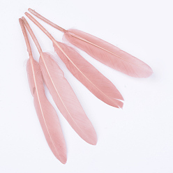Light Coral Goose Feather Costume Accessories, Dyed, Light Coral, 100~175x13~25mm