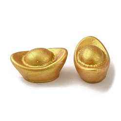 Oro Cabuchones de resina opacos, lingote, oro, 12x19x10 mm