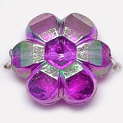 Dark Violet Eco-Friendly Transparent Acrylic Beads, Rice, AB Color, Dark Violet, 6x3mm, Hole: 1mm, about 19500pcs/500g