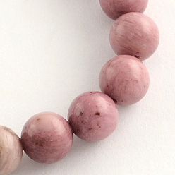 Rhodonite Natural Rhodonite Beads Strands, Round, 4.5mm, Hole: 1mm, about 96pcs/strand, 15.5 inch