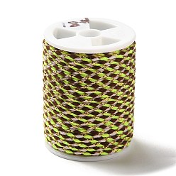 Césped Verde Cordón de polialgodón de 4 capas., cuerda de algodón macramé hecha a mano, para colgar en la pared de cuerdas colgador de plantas, tejido de hilo artesanal de bricolaje, verde césped, 1.5 mm, aproximadamente 4.3 yardas (4 m) / rollo