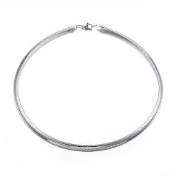 Stainless Steel Color 304 Stainless Steel Necklaces, Herringbone Chains, Stainless Steel Color, 17.72 inch(45cm)