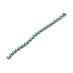 Teal Polymer Clay Hair Styling Braider Chip, Twist Barrette Spiral Spin Hair Braider Tool, for Girls Women, Teal, 210~228x2mm