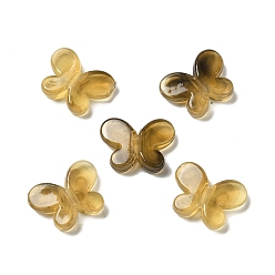 Verge D'or Foncé Perles acryliques transparentes, papillon, verge d'or noir, 12.8x17.3x4.4mm, Trou: 2mm, environ940 pcs / 500 g