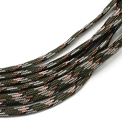 Café 7 âmes intérieures cordes en polyester et spandex, pour la fabrication de bracelets en corde, café, 4mm, environ 109.36 yards (100m)/paquet, 420~500g / bundle