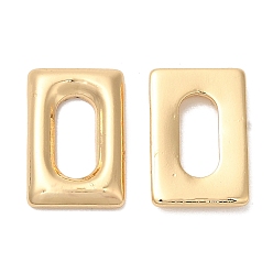 Настоящее золото 18K Латунные соединительные колечки, прямоугольные, реальный 18 k позолоченный, 12x8x2 мм, внутренний диаметр: 3x7 мм