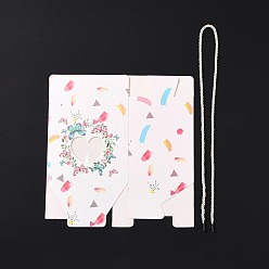 Mariposa Cajas de regalo de papel rectangular con asa de cuerda., caja de ventana de corazón transparente para envolver regalos, patrón de mariposa, 9x11.5x11.5 cm