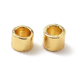 Chapado en Oro Real 18K Perlas espaciadoras de revestimiento de rejilla, sin cadmio y níque y plomo, tubo, real 18 k chapado en oro, 2x1.5 mm, agujero: 1.2 mm, acerca 50pcs / g