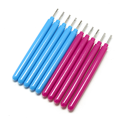 Mixed Color Paper Quilling Tool Bifurcation Pen Paper Rolling Pen, with Stainless Steel Pins, Mixed Color, 105x8mm, Pin: 14x1.5~2mm, 10pcs/bag