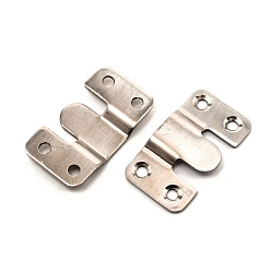 Stainless Steel Color 201 Stainless Steel Picture Hangers, Rectangle, Stainless Steel Color, 54x30x5mm, Hole: 5mm