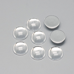 Claro Cabochons de acrílico transparente, media vuelta / cúpula, espalda plateada, Claro, 8x3.5~4 mm