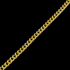 Golden Unwelded Iron Curb Chains, with Spool, Golden, 2.7x2x0.6mm, about 328.08 Feet(100m)/roll