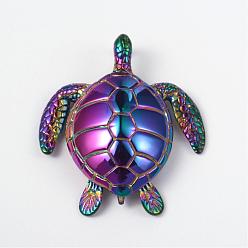 Other Color 304 Stainless Steel Big Pendants, Turtle/Tortoise, Other Color, 54x48x13mm, Hole: 5x8mm