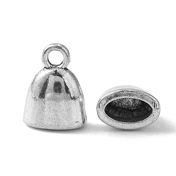 Antique Silver Tibetan Style Cord Ends, Antique Silver,  Lead Free & Cadmium Free & Nickel Free, 13x10x7mm, Hole: 2mm