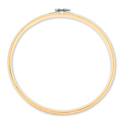 Antique White Embroidery Hoops, Bamboo Circle Cross Stitch Hoop Ring, for Embroidery and Cross Stitch, Antique White, 107mm, Inner Diameter: 95mm