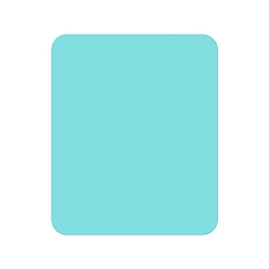 Rectangle Tapis de joint de cire de silicone, outil de cachet de cire, couleur turquoise, rectangle, 240x200mm