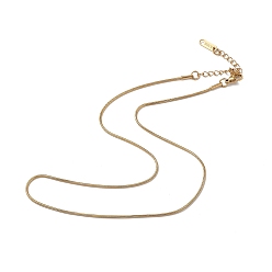 Golden Ion Plating(IP) 304 Stainless Steel Round Snake Chain Necklace for Men Women, Golden, 15.83 inch(40.2cm)