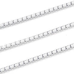 Белый Латунные цепи, окрашенные распылением, венецианские цепи, с катушкой, несварные, белые, 2x2.5x2.5 мм