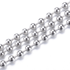 Stainless Steel Color 304 Stainless Steel Ball Chains, Stainless Steel Color, 2.0mm