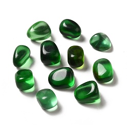 Glass Perlas de vidrio, gemas de relleno de jarrones, sin agujero / sin perforar, pepitas, 17~30x15~27x8~22 mm