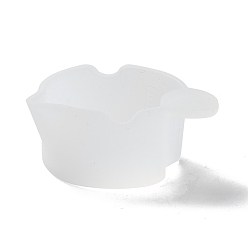 Blanc Tasses à mesurer antiadhésives en silicone, pour mélanger la résine époxy de coulée, outils de moule d'artisanat époxy bricolage, blanc, 4.7x3.3x2 cm, capacité: 10 ml (0.34 fl. oz)