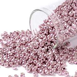 (571) Galvanized Rose Gold Toho perles de rocaille rondes, perles de rocaille japonais, (571) or rose galvanisé, 8/0, 3mm, Trou: 1mm, environ1110 pcs / 50 g